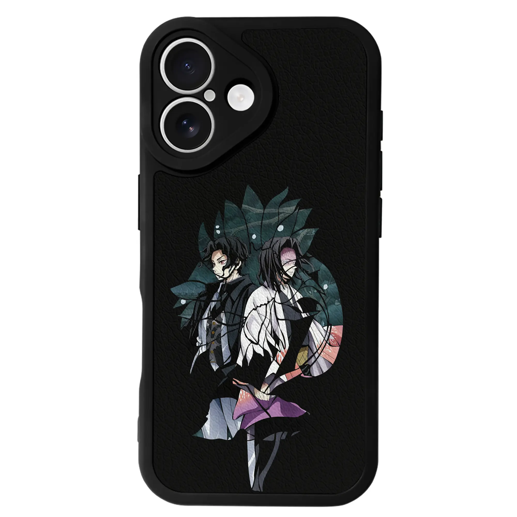 鬼滅の刃 グッズ,産屋敷 耀哉 - IPhone 16シリーズ対応 ・ シリコンスマホケース ・ レザー調 ・ 高精度フィット ・ 耐衝撃 ・ ワイヤレス充電対応 ・ 精密カット